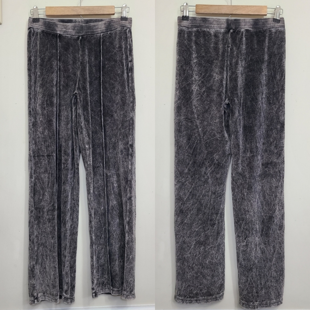 Sundays Washed Olivia Acid Wash Flare Velour Pant Size XS Extra Small - Picture 5 of 6